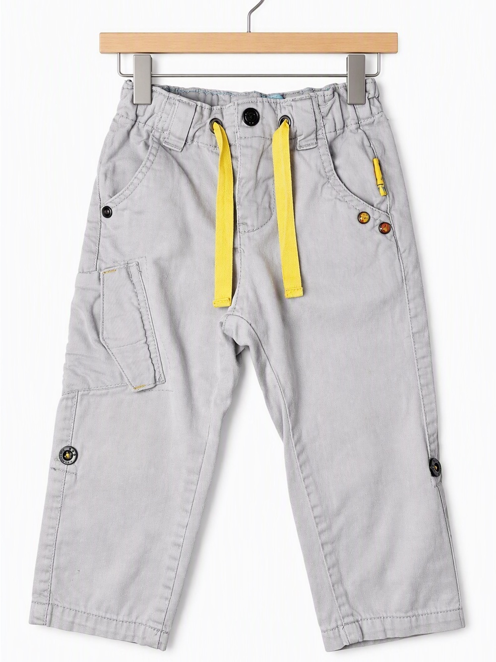 Trois Moutons Kids Grey Ribbon Cargo Pants 24M